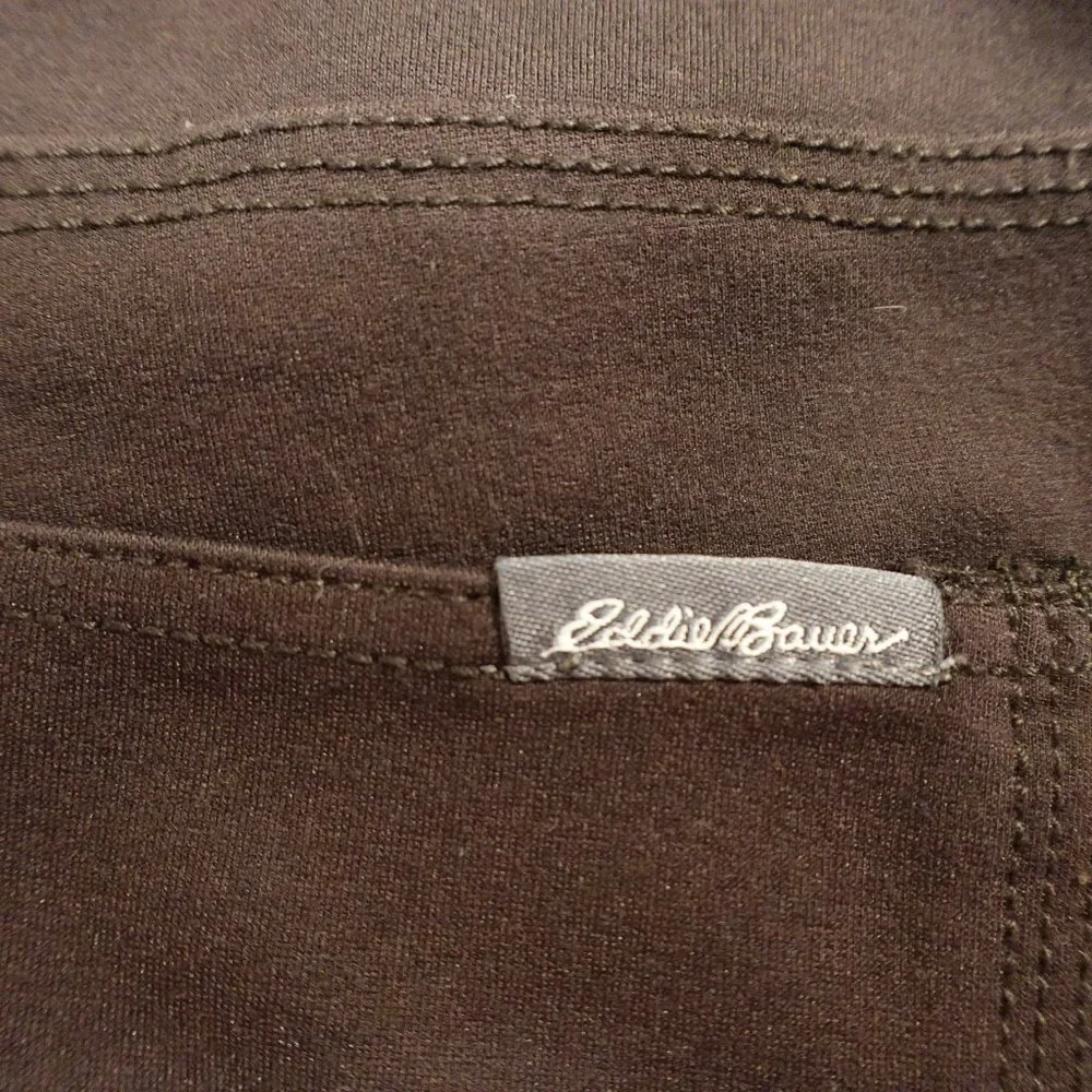 Eddie Bauer ponte high rise utility‎ leggings women's large brown